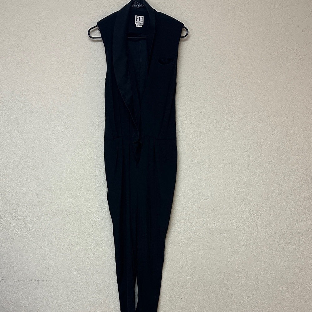 Haute Hippie womans 100% SILK Classic Black Jumpsuit size S